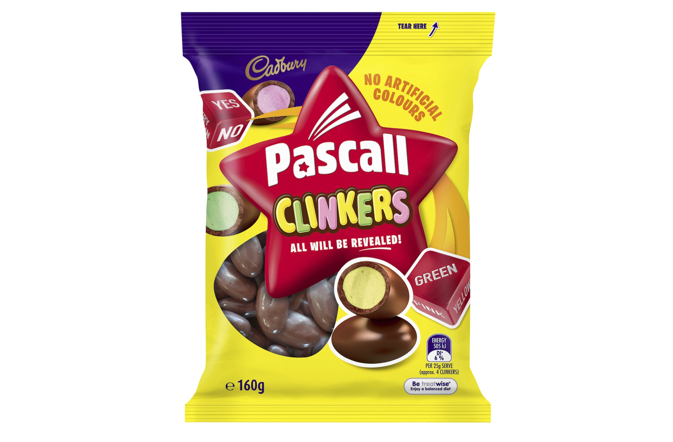 VIRAL Cadbury Clinker Milk Chocolate Lollies Snack & Share Bag 160g