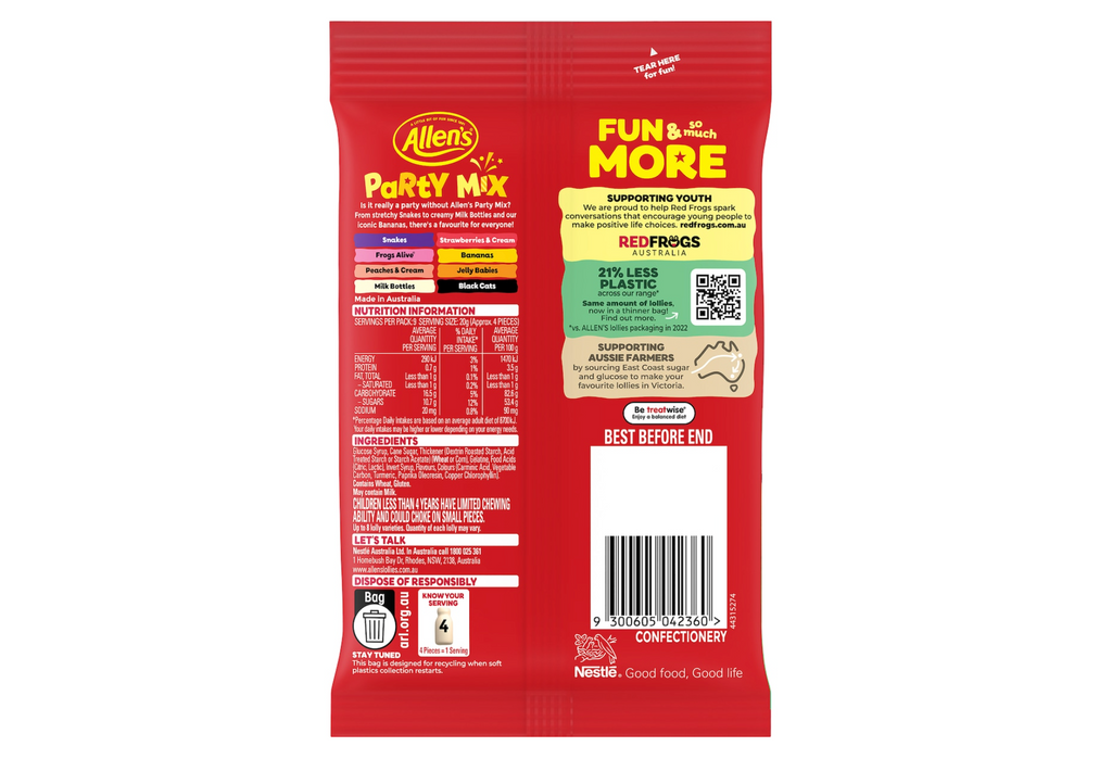 Allen's Party Mix Lollies Bag 190g